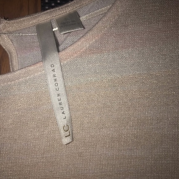 Lauren Conrad small  crocheted edges top shirt LC - Picture 5 of 7